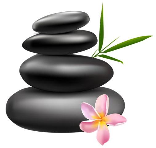 Spa_Stones_with_Pink_Flower_PNG_Clipart_Image.png